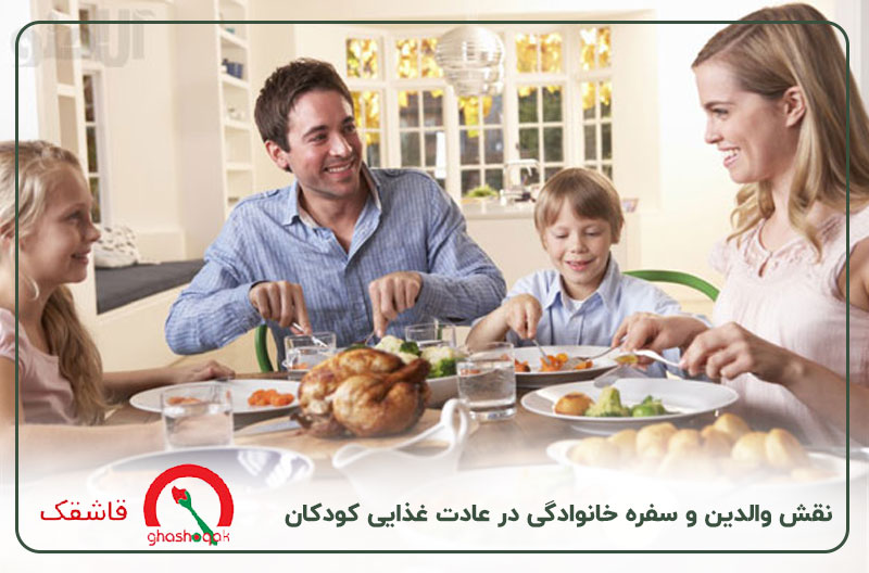 آموزش تغذیه سالم به کودکان+【5 وعده غذایی سالم!】 4 نقش والدین و سفره های خانوادگی در عادات غذایی کودکان